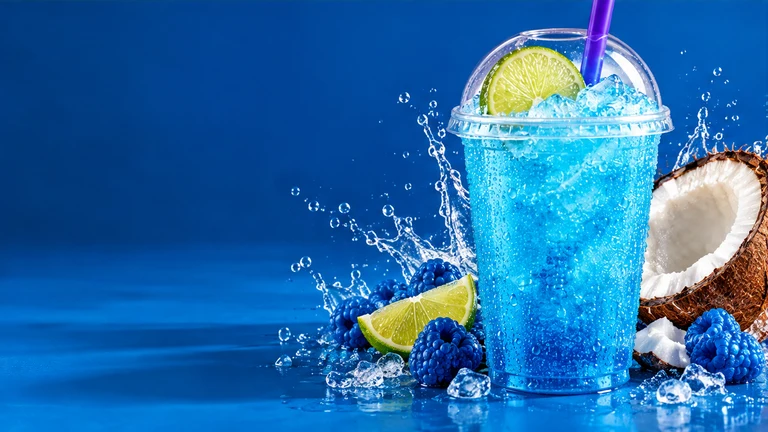 Ocean with its fruit-inspired backdrop