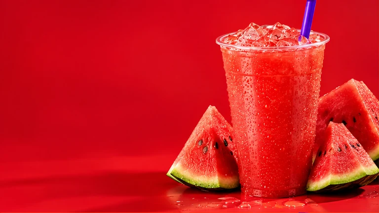 Sandía with its fruit-inspired backdrop